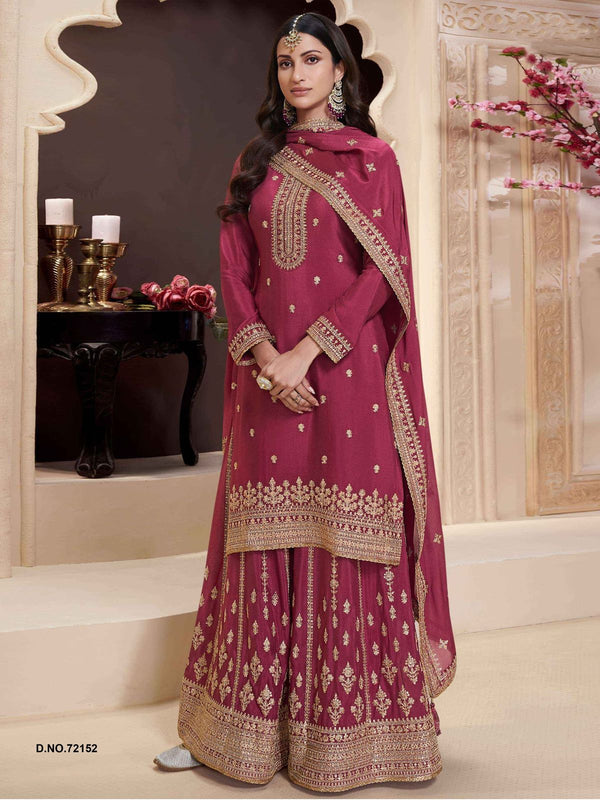 Classic Heavy Chinon Embroidered Suit