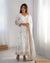 Royal Grace –White Premium Embroidered Chinon dress