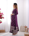 Zari Embroidered with Intricate Sequins Suit