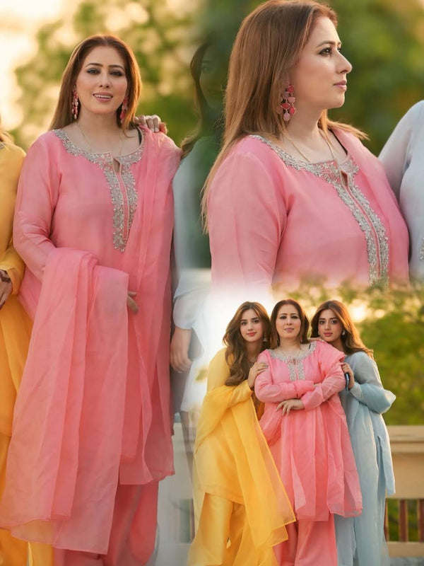 Designer Embroidered Faux Georgette Suit