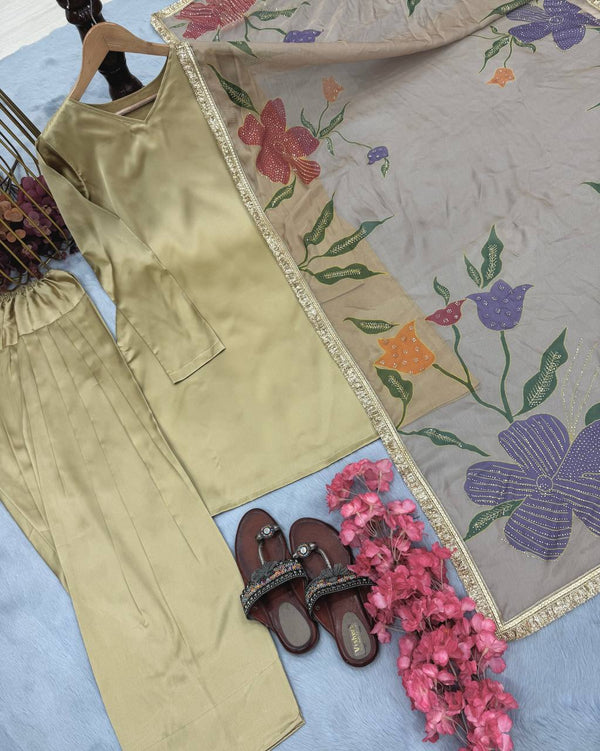 Japan Satin SilkDesigner Party Look Set