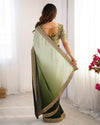 Elegant Chinon Silk Saree Set