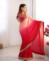 Elegant Chinon Silk Saree Set