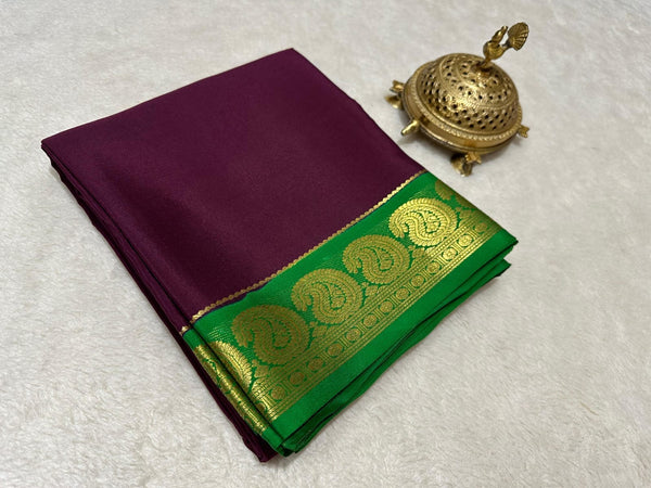 Semi Mysore Crepe Silk Saree