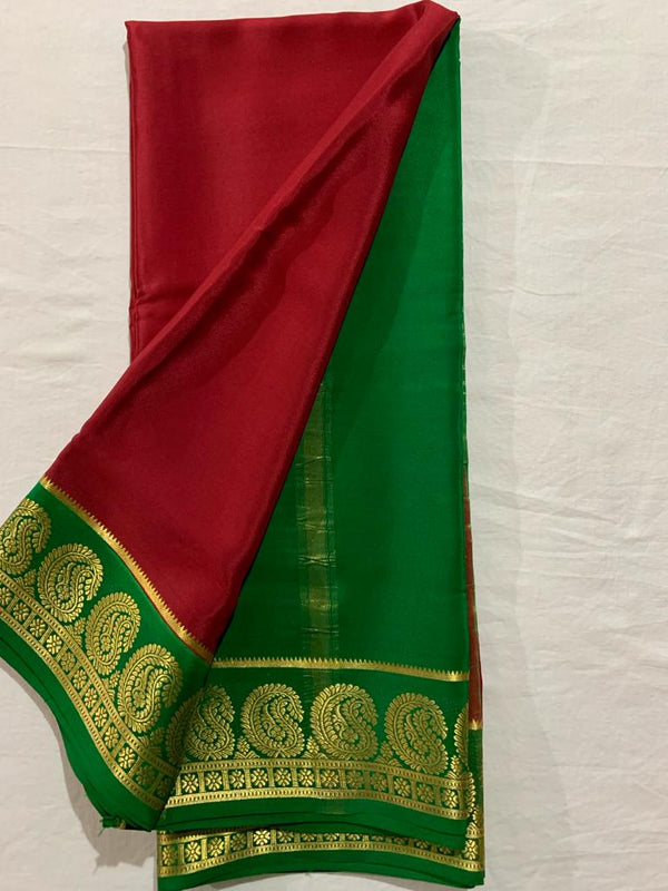 Semi Mysore Crepe Silk Saree