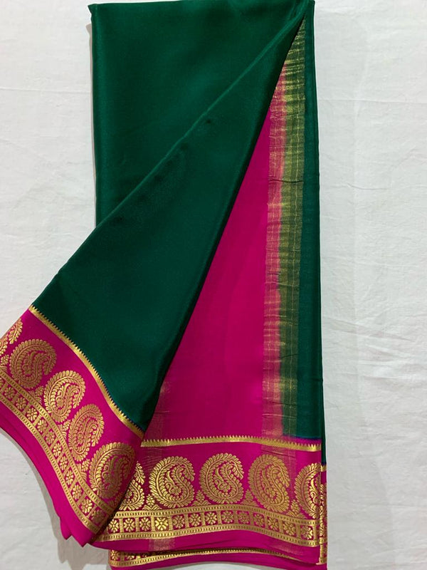 Semi Mysore Crepe Silk Saree
