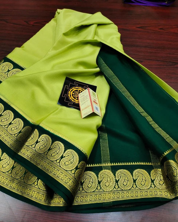 Semi Mysore Crepe Silk Saree