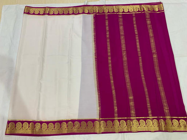 Semi Mysore Crepe Silk Saree