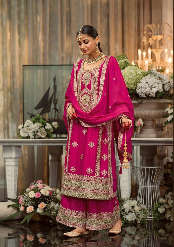 Premium Heavy Faux Georgette Emroidered Suit