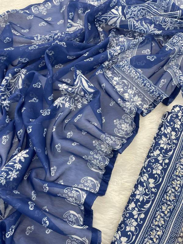 Mirror Muse – Elegant Digital Print Suit Set