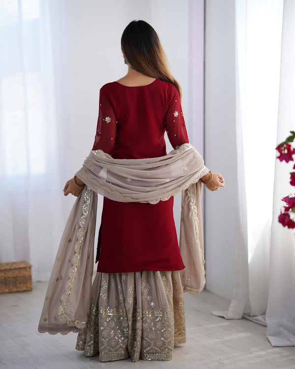 Elegant Sequin Embroidered Dress