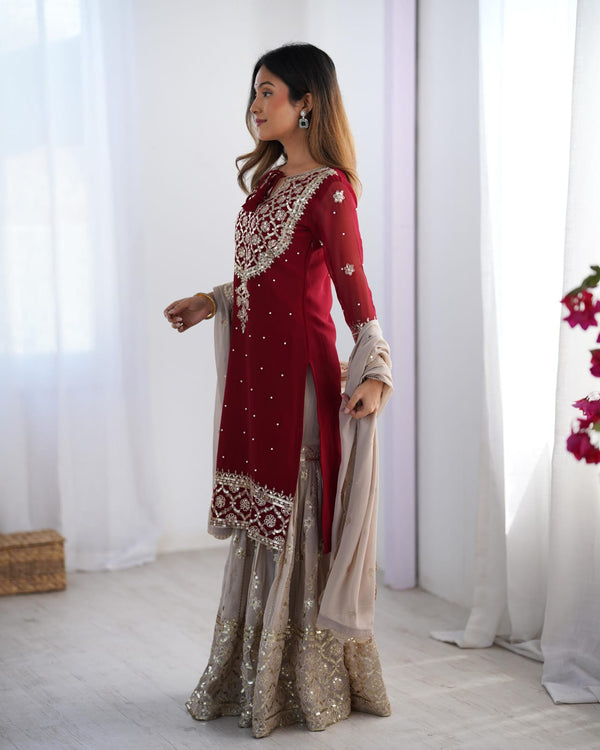 Elegant Sequin Embroidered Dress