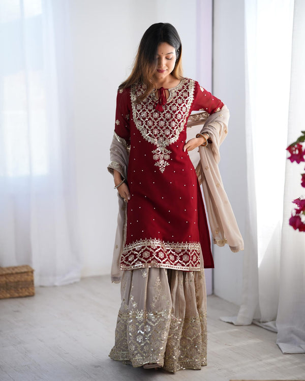 Elegant Sequin Embroidered Dress