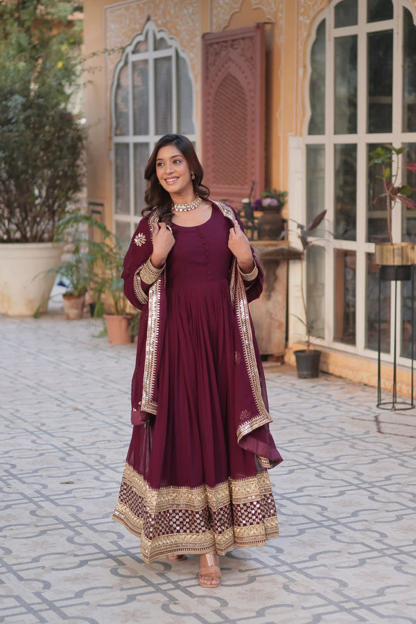 PremiumReadymade Gown and dupatta