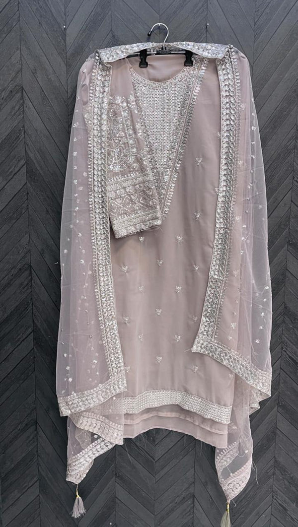 Premium Sequins Embroidered Georgette Suit