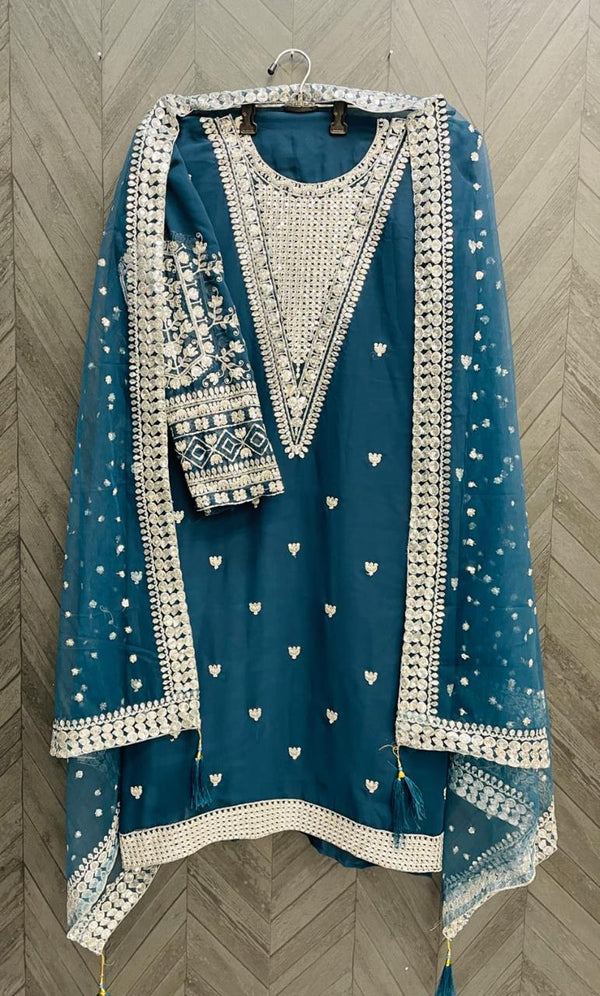 Premium Sequins Embroidered Georgette Suit