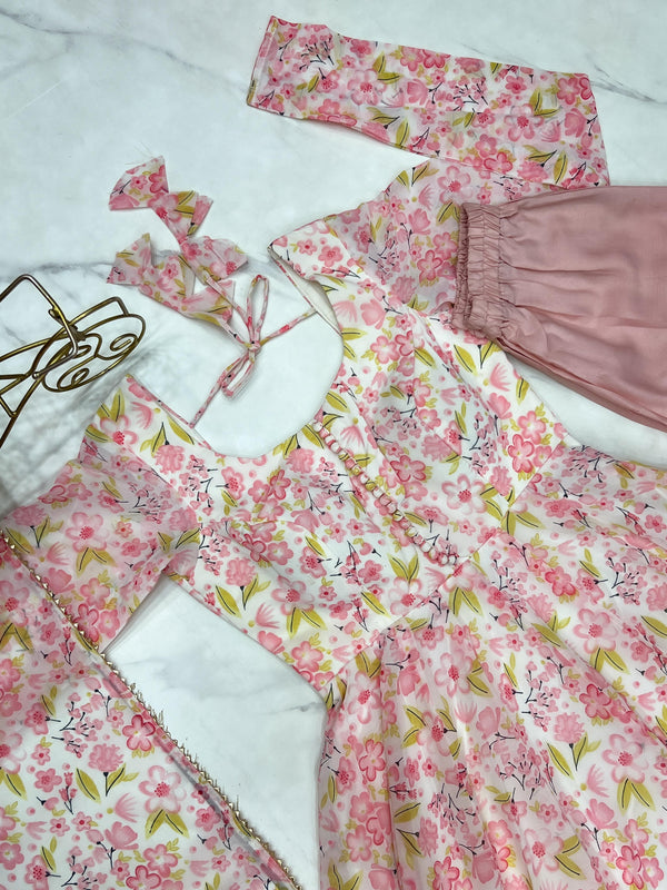 Premium Chiffon Floral Anarkali Set