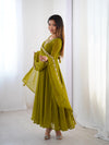 Elegant 3-Piece Fox Georgette Anarkali