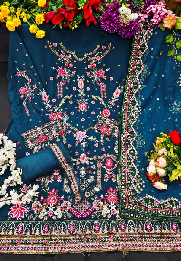 Stitched Party Wear 3-Piece Set