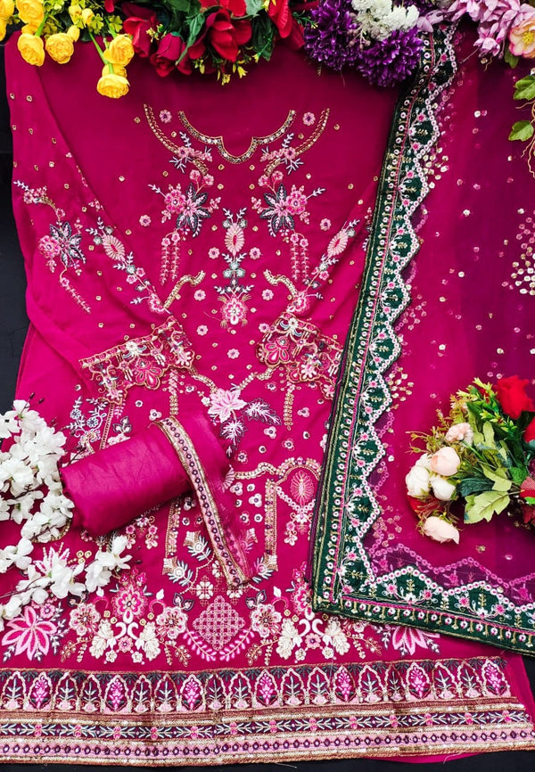 Stitched Party Wear 3-Piece Set