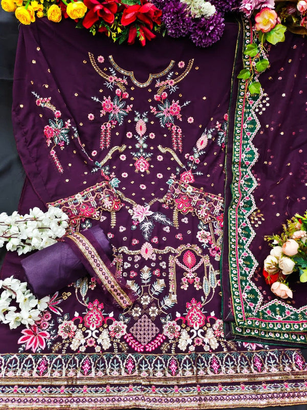 Stitched Party Wear 3-Piece Set