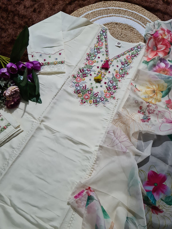 Embroidered Elegance 3-Peice Set