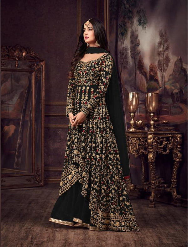 Luxury Net Embroidered Ensemble
