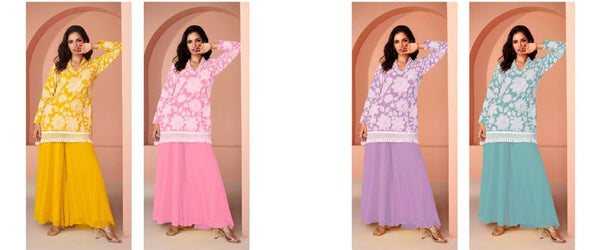 Georgette Embroidered Party Wear Salwar Suit