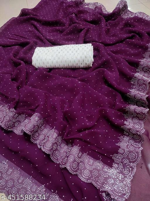 Designer Party Wear Saree Fabrics Georgette Saree