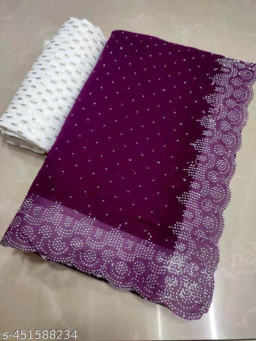 Designer Party Wear Saree Fabrics Georgette Saree