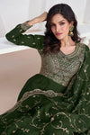 Premium Vichitra Sequin Embroidered Work Anarkali Suit
