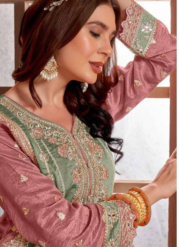 Premium Embroidered Straight Cut Trouser Suit