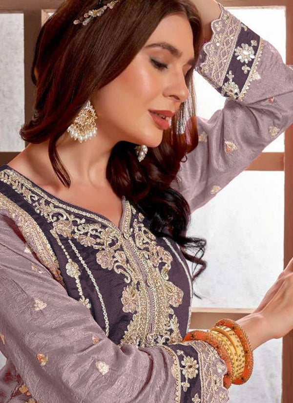 Premium Embroidered Straight Cut Trouser Suit