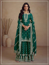Embroidered Chinon Silk Salwar Suit