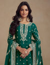 Embroidered Chinon Silk Salwar Suit