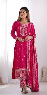 Zari Embroidered with Intricate Sequins Suit