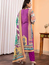 Floral Embroidered Regular Maslin Fabric Suit