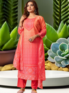 Floral Embroidered Regular Maslin Fabric Suit
