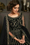 Premium Net Fabric Embroidery Work Gown Set