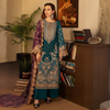 Embroidered Ensemble in Fox Georgette & Santoon Silk