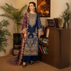 Embroidered Ensemble in Fox Georgette & Santoon Silk