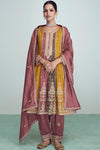 Silk Embroidered Peplum Punjabi Style gown