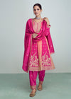 Silk Embroidered Peplum Punjabi Style gown