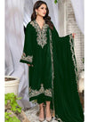 Pure Viscose Velvet Embroidery Work Suit