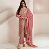 Premium Jacquard Silk Ensemble with Chinon Dupatta
