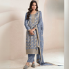 Premium Jacquard Silk Ensemble with Chinon Dupatta