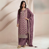 Premium Jacquard Silk Ensemble with Chinon Dupatta