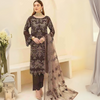 Regal Elegance: Embroidered Georgette Suit with Zarkan Sequence Work