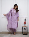 Lavender Rayon Printed Salwar Kameez