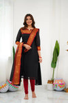 Silk Cotton Kurti & Dupatta Set